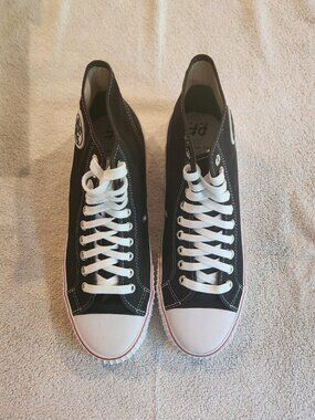 PF Flyers Black High Top Sneakers MC2001BL Men US 13